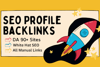 build 30 to 200 high da and pa social profile backlinks