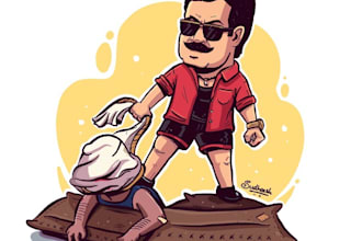 draw big head cartoon from your photo