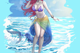 draw anime manga character illustration