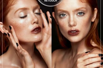 do beauty portrait retouching and photo editing