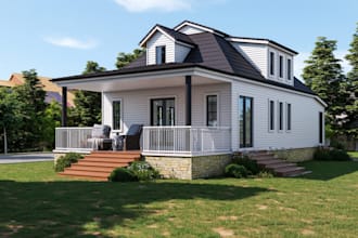 do 3d exterior residential home rendering