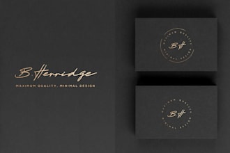 design a modern luxury signature logo