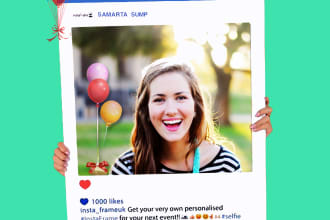 design photo booth templates and selfie frames  ready to print for events