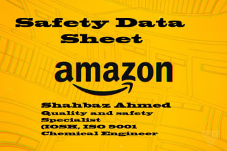 prepare safety data sheet sds msds for amazon and trading