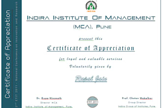design 2 certificates with 1 year free support