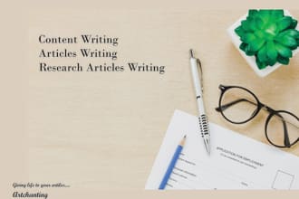 write research articles and essays for you