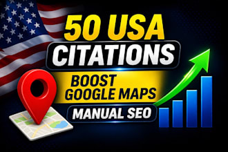 build 50 USA local citations for google maps SEO