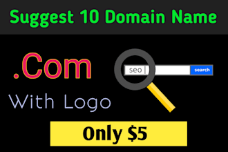 research and suggest brand domain name with logo
