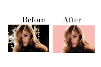 remove the background and retouch of images