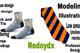 make amazing socks and tie design embrodary
