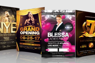 do event flyer, club flyer, sports flyer, party flyer