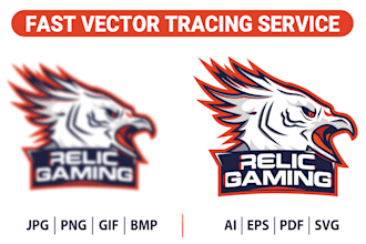 manual vector tracing, vectorize image, vector logo using adobe illustrator