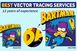 manual vector tracing, vectorize image, vector logo using adobe illustrator