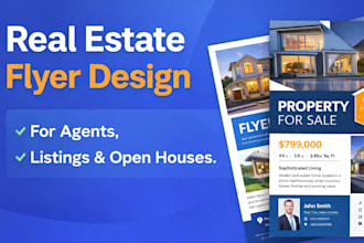 design a professional real estate flyer for listings and open houses
