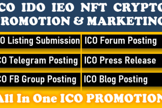 do crypto promotion token marketing ico ieo defi and nft marketing