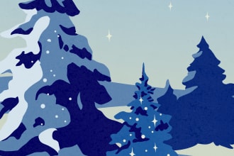 illustrate a lovely postcard design or greeting card