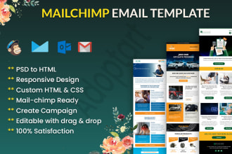 responsive HTML email template for mailchimp