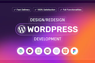 convert HTML to wordpress, redesign wordpress websites using elementor