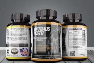 design custom supplement label and packaging for bottles, boxes or pouches