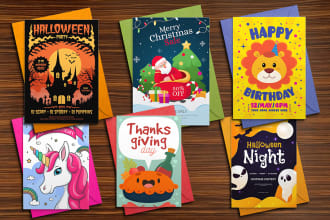 design invitation card, greeting card, post card and loyalty cards
