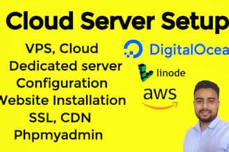 setup your websites on digitalocean, linode
