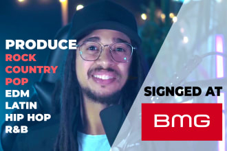 produce a pop, rock, country, hip hop, edm, latin, song, as signed producer