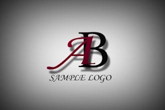create simple name logo design