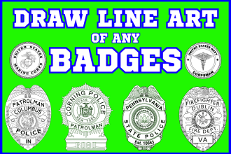 draw outline of badges
