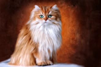 create your pet into digital painting