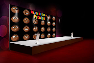 do a backdrop and step and repeat banner for you