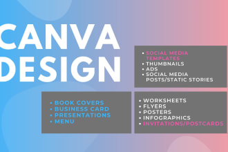 design canva templates, ebooks, social media designs