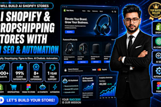 build ai shopify website or dropshipping store with ai SEO and automation