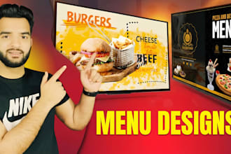 do restaurant menu design and fast food pizza burgers