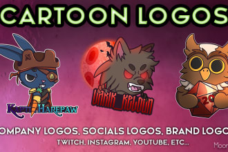 create a cartoon logo for your social and your activities