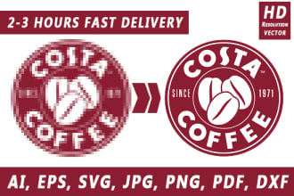 do vector tracing, logo cleanup, redraw for you