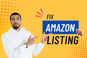 fix any amazon listing errors, variation issue