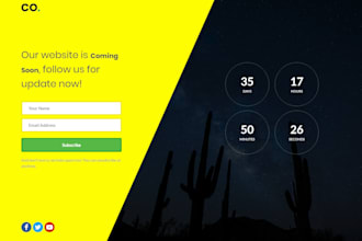 create coming soon under construction page