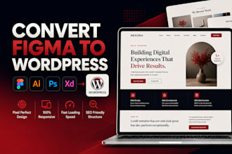convert figma to wordpress or figma to elementor website
