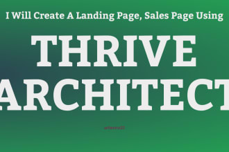 create a landing page,sales page using thrive architect
