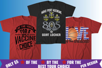 do professional typography tshirt trendy tshirt and custom tshirt design