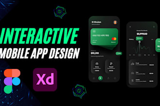 design interactive mobile app UX and UI using figma and xd