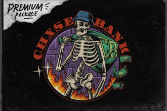 create vintage hand drawn logo, badge, and illustration