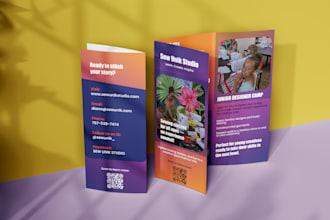 do unique trifold brochure design, digital brochure design