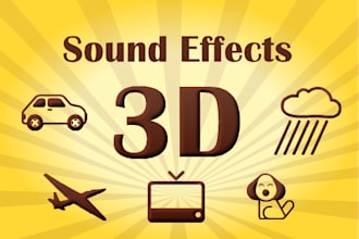 add realistic 3d sounds to your animation, logo, cartoon