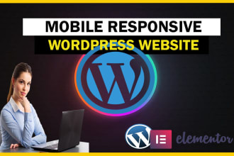 create mobile responsive wordpress website or landing page with elementor