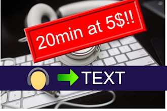 do audio or video transcription for 5 bucks