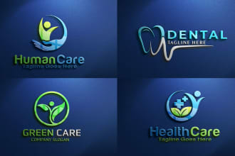 design health, wellness, clinic, medical, dental,  or minimal logo