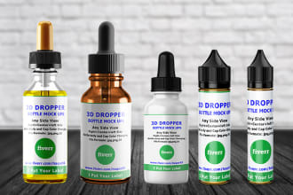 put your label on vape unicorn and dropper bottles