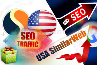 increase USA similarweb and google analytics SEO traffic