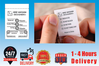 design clothing label wash care label neck label in 4h